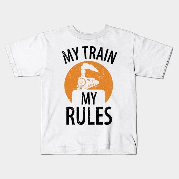 train railwayman trains driver Kids T-Shirt by Johnny_Sk3tch